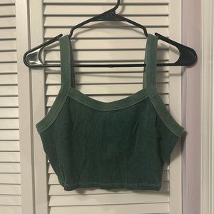 green crop top